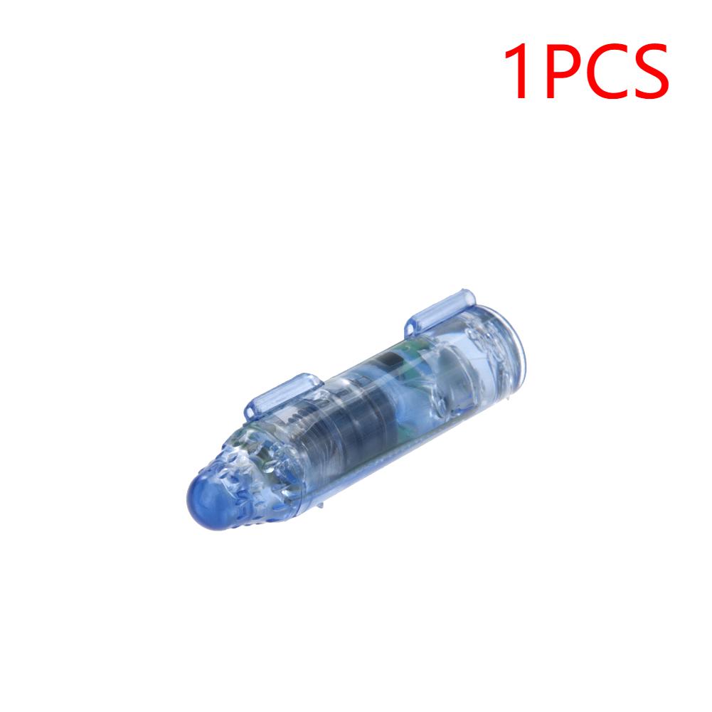 1-5PCS LED Attracting Fish Light Elongated Shape Fishing Lure Light Underwater Fishing Squid Fishing Bait Luminous Lures Tools