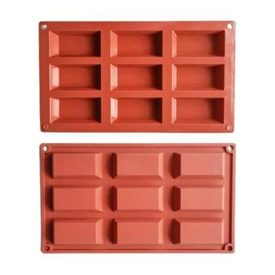 Moule À Financiers MICH En Silicone Rouge À 9 Cavités, Antiadhésif