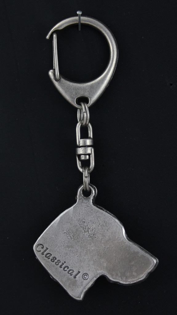 Vizsla, Hungarian Short-haired Pointer - Silver-plated Key Ring with Dog, Handbag Decoration, Backpack Pendant by Art-Dog Brand