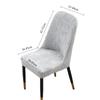 Jacquard Curved Home Elastic Thickened Stool Backrest Cat-Scratch Resistant Universal Dining Chair