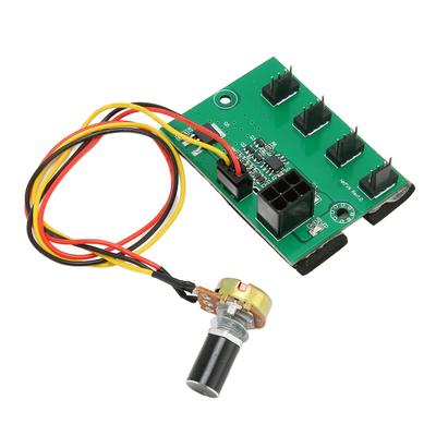 Контроллер скорости вентилятора ПК DC 12V PWM 4-канальный кабель 11,8 дюйма Простая установка Хаб для вентиляторов корпуса ПК для
