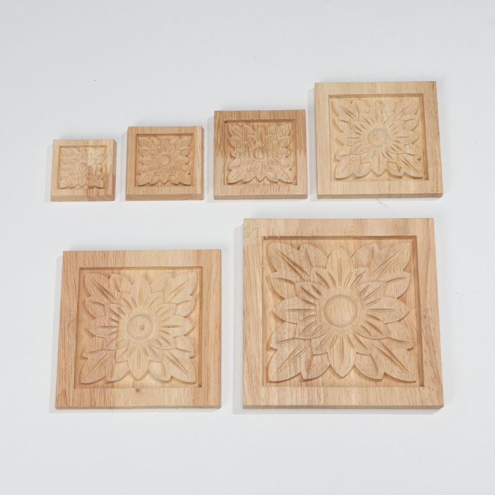 Style Decoration Crafts Vintage Wood Carved Cabinet Seat Feets Furniture Foot Legs Home Decor