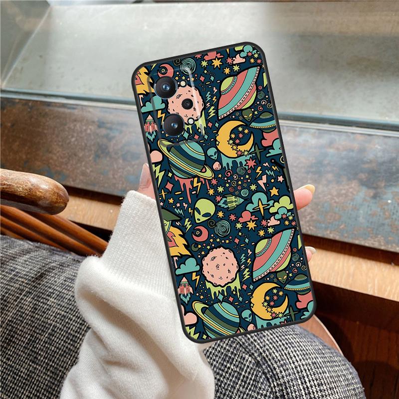 Cartoon Alien Case For Realme 13 Pro Plus 11 12 14 C71 C75 C55 C51 C53 C25 C63 C61 C65 C67 GT6 GT7 15 Pro