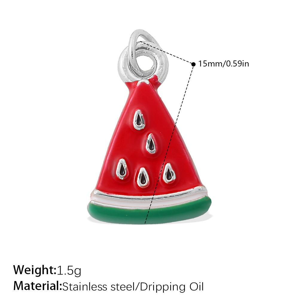 Creative Dripping Oil Colorful Three-Dimensional Diy Pendant Stainless Steel Gold-Plated Small Pendant Pendant Collection