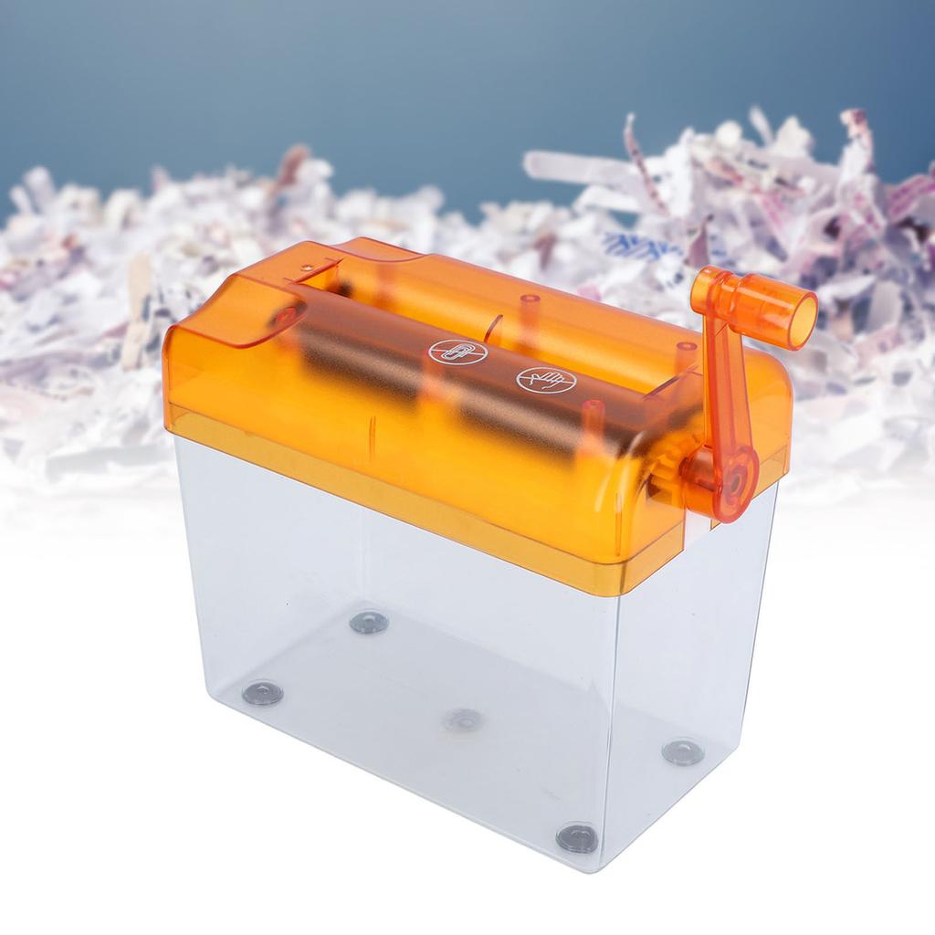 Manual Paper Shredder Portable Manual Compact Structure Simple Operation Hand Crank Shredder for Office Desktop Home
