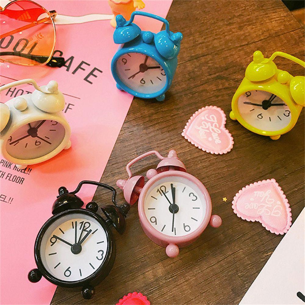 Home Decoration Electronic Cute Creative Table Clock Round Digital Quartz Clock Mini Alarm Clock