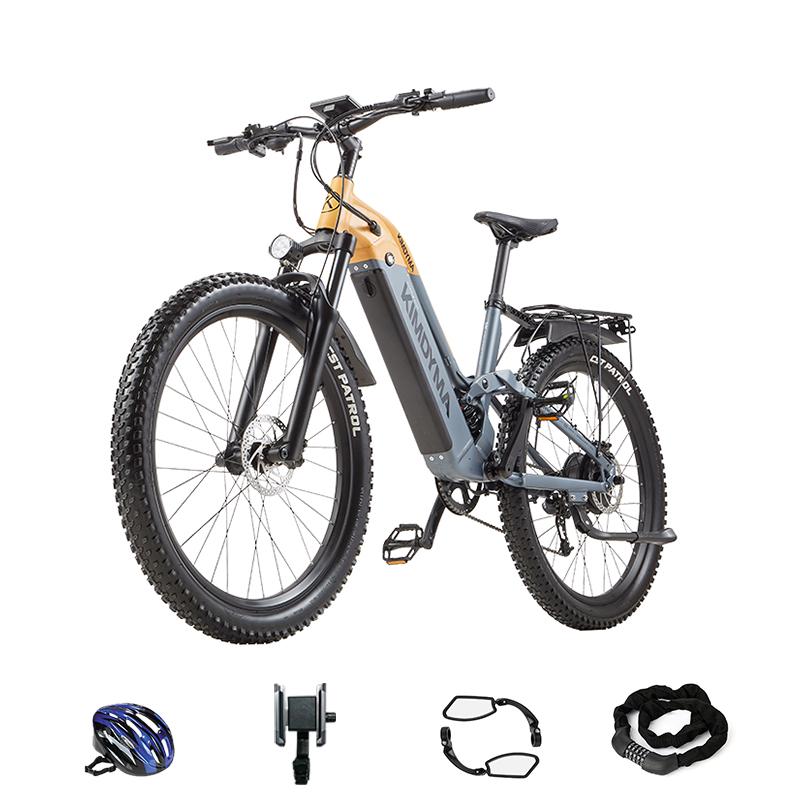 KIMDYMA K02 Adult Electric Bike 48V20AH1500W motor 27.5×2.8 inch fat tires, torque sensor all-terrain electric bicycle 9-speed