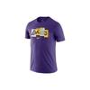 Los Angeles Lakers Casual Print Crew Neck T-Shirt Men Tops Purple DA7479-547