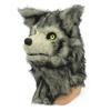 A wolf head mask with movable mouth, plush animal wolf head cover
