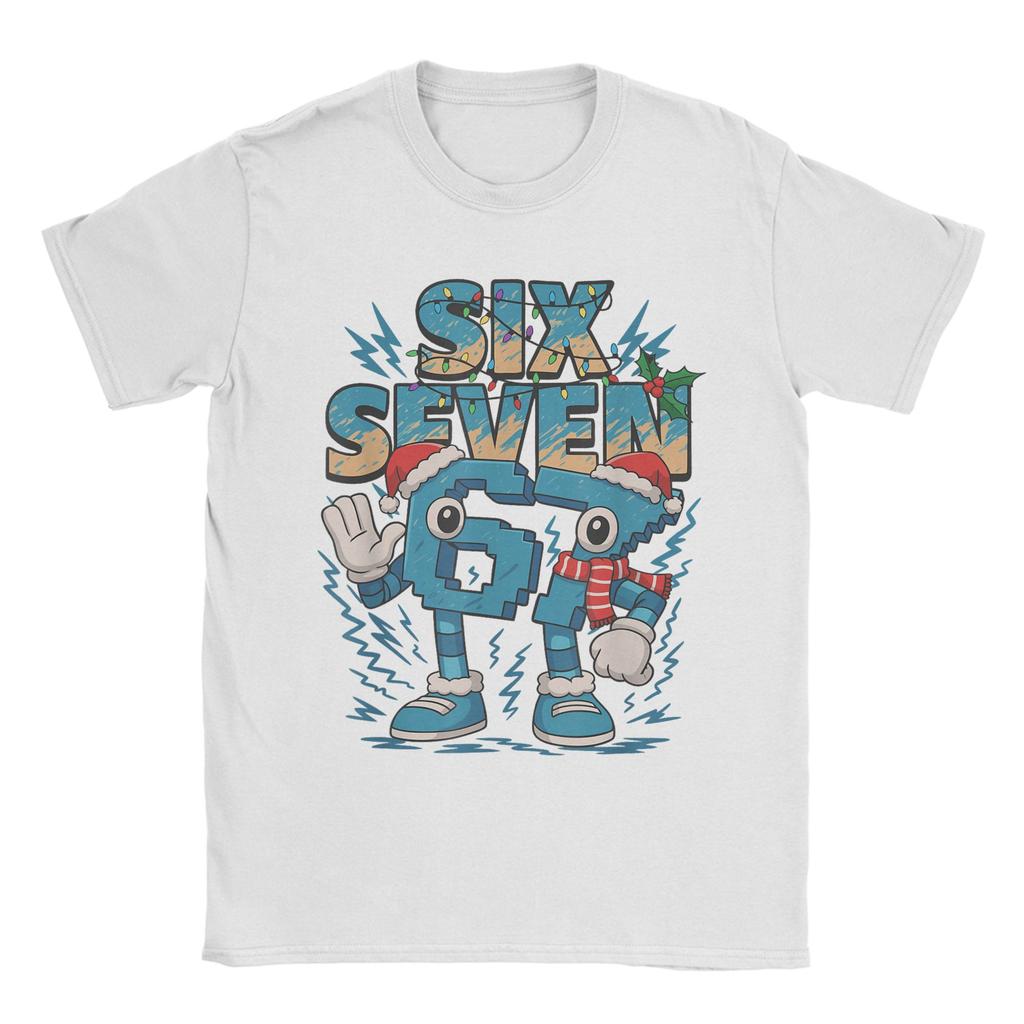 Unisex Funny Kids Meme 67 Six Seven Italian Brainrot Christmas T Shirt Pure Cotton Clothes Short Sleeve Crew Neck Tees TShirts