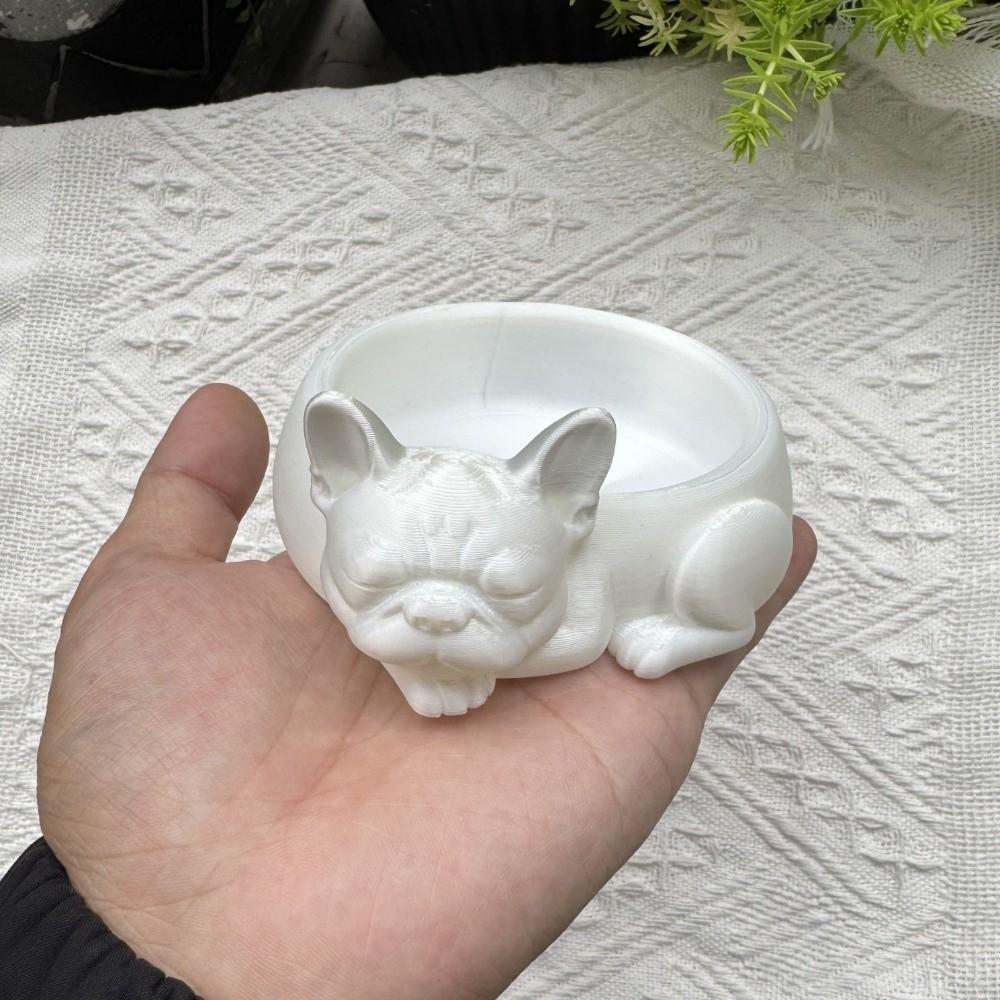 Ornaments Dog Shaped Flowerpot Funny Bulldog Plant Pot Cute Puppy Figurine  Desktop