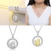 Exquisite Fashionable Copper Zirconia Round Pendant Necklace For Stylish Mothers On Special Occasions