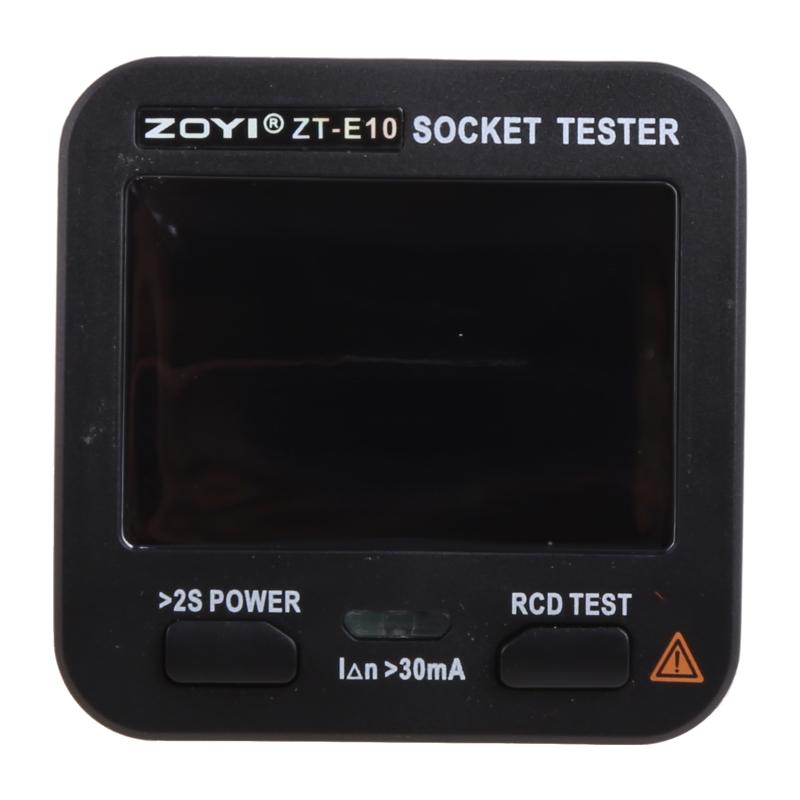 Outlet Tester LCD with Voltage Display RCD Receptacle Socket Tester Circuit Analyzer Polarity Detector EU/US/UK Plug