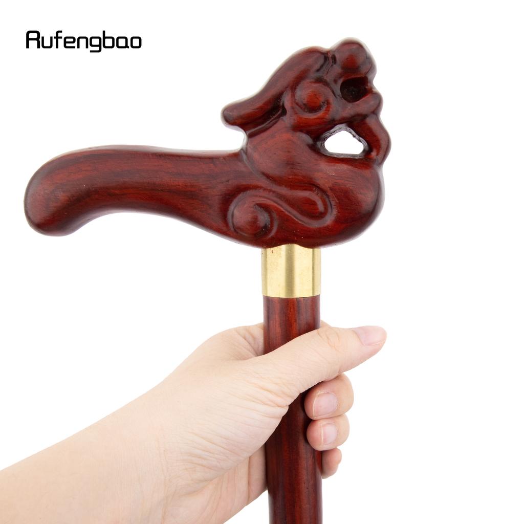 Красный дракон деревянная одношарнирная модная трость декоративная косплейная трость Хэллоуин булава костыль жезл 94 см