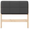 Upholstered Headboard with Headboard in Brown and Dark Grey 75 cm