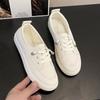 Autumn New INS Trendy Canvas Shoes Women's Thick-soled Heightening White Shoes Student Round Head with Women's Shoes