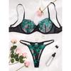 Комплект нижнего белья с вышивкой в виде банта, сетчатый бюстгальтер без подкладки и стринги, женское сексуальное нижнее белье