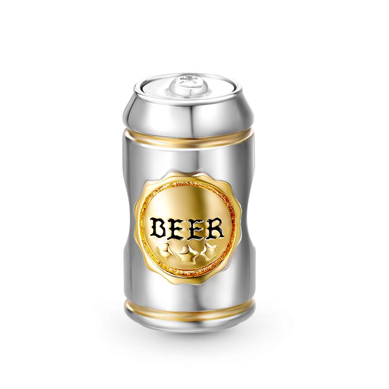 New Copper Red Wine Cup Coffee Cup Beverage Can Exquisite Charm Pendant Diy Beads Fit For Original Bracelets Women'S Jewelry