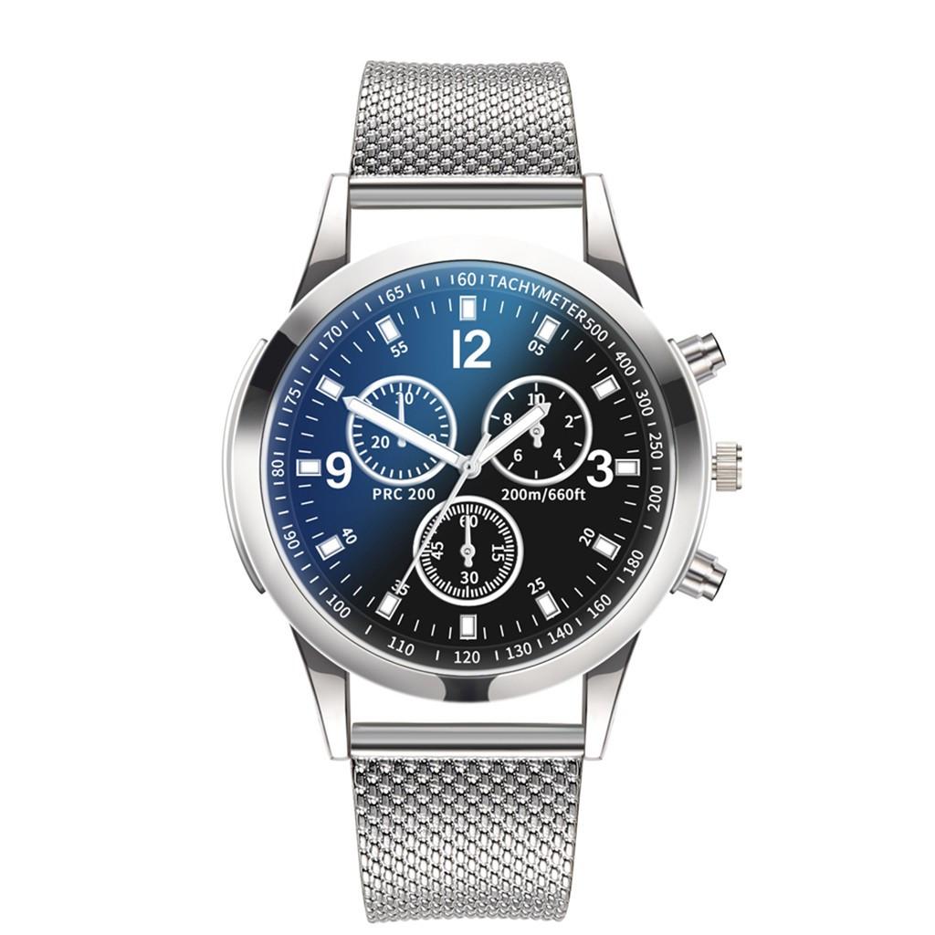 Men Luxury Casual Watch Quartz Stainless Steel Waterproof Calendar Watch