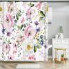 3D Красочные цветы листья птицы принт ванная комната водонепроницаемая шторка для душа с крючками домашнее украшение полиэстер шторки для ванны