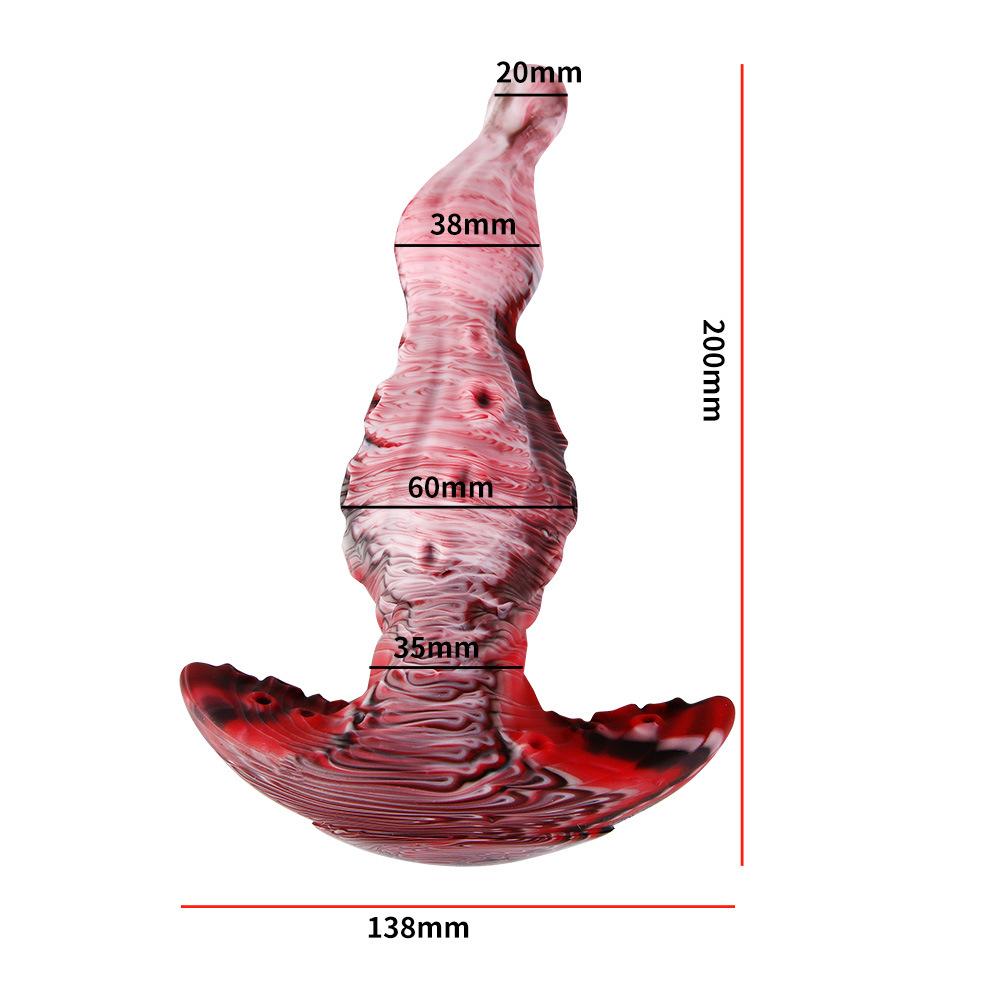 Текстурированные носимые анальные пробки - Дизайн с завихрениями цвета, Мягкие и эластичные, 4 размера для индивидуального интимного исследования