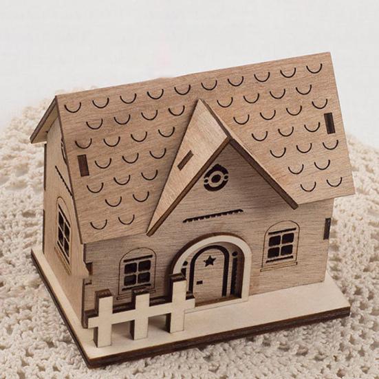 1 компл. Рождественский орнамент дома прочный теплый свет модель деревянного дома для домашнего праздника праздничное украшение