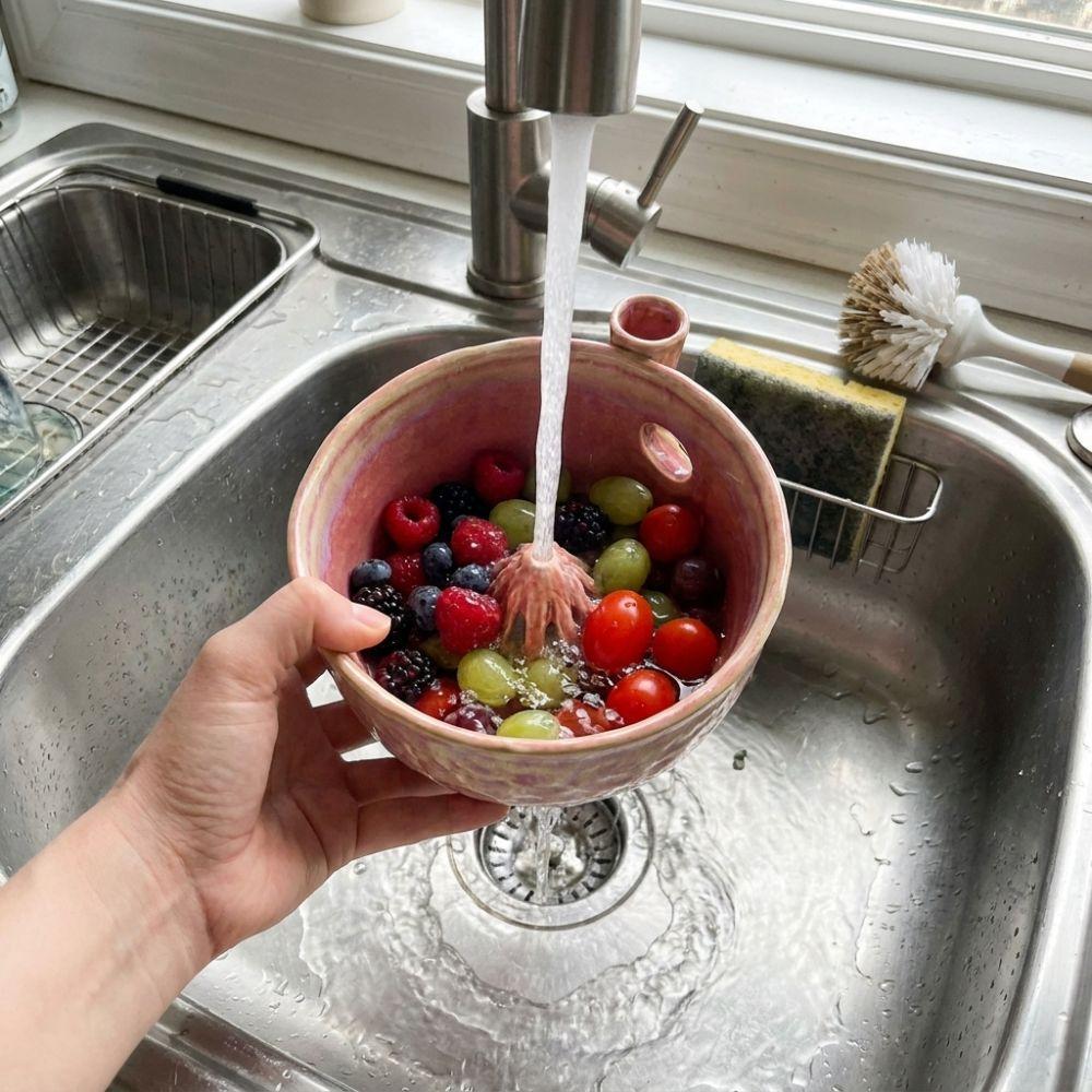 Automatic Vortex Fruit Washing Bowl Large Capacity Self-Rotating Fruit Cleaner Home Kitchen