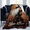1PC Custom Name Witch autumn forest. flannel blanket versatile,all-season throw suitable for the living room,bedroom,camping,travel,and gift