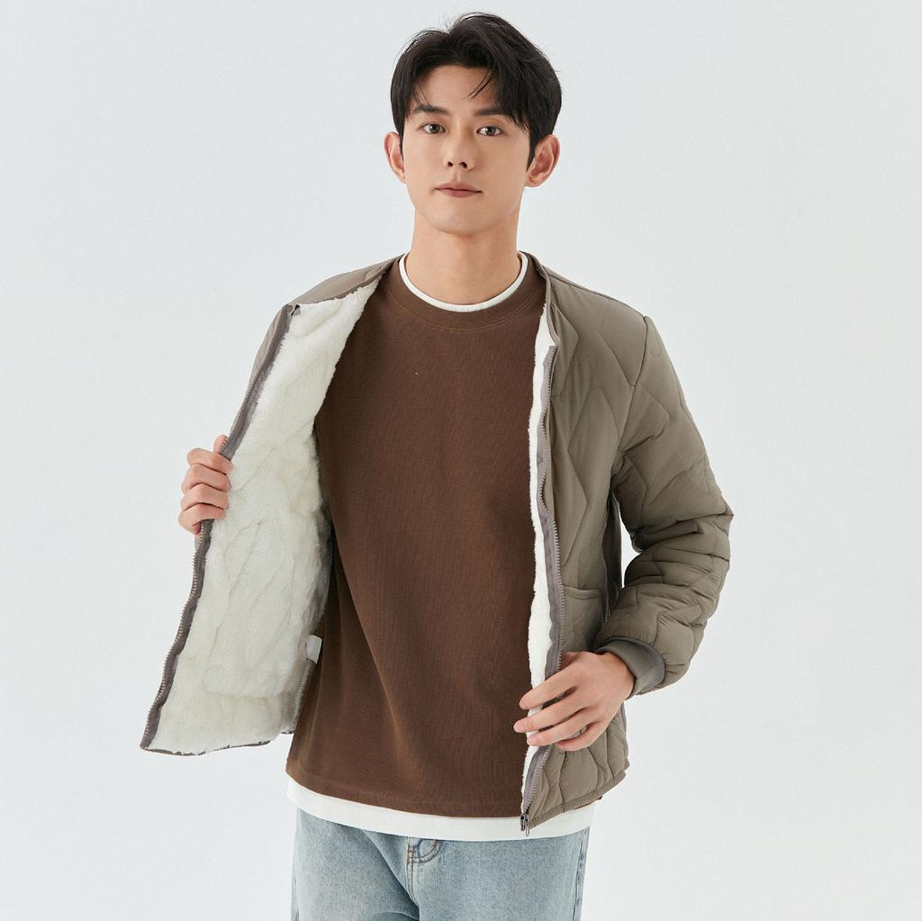 Зимняя утолщенная стеганая теплая рубашка из хлопка с длинными рукавами, свободный воротник на молнии, хлопковая одежда, удобная и стильная, чтобы согреться 2535