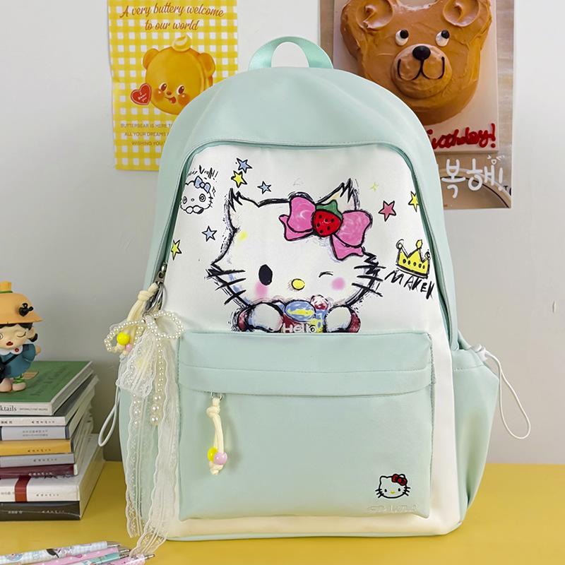 Schoolbag1011 new graffiti hellokitty schoolbag girl heart sweet sister backpack junior high school large capacity backpack