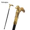 Golden Dog Handle Luxury Pattern Walking Stick Party Fashion Elegant Walking Stick Decorative Cospaly Cane Knob Crosier 90cm