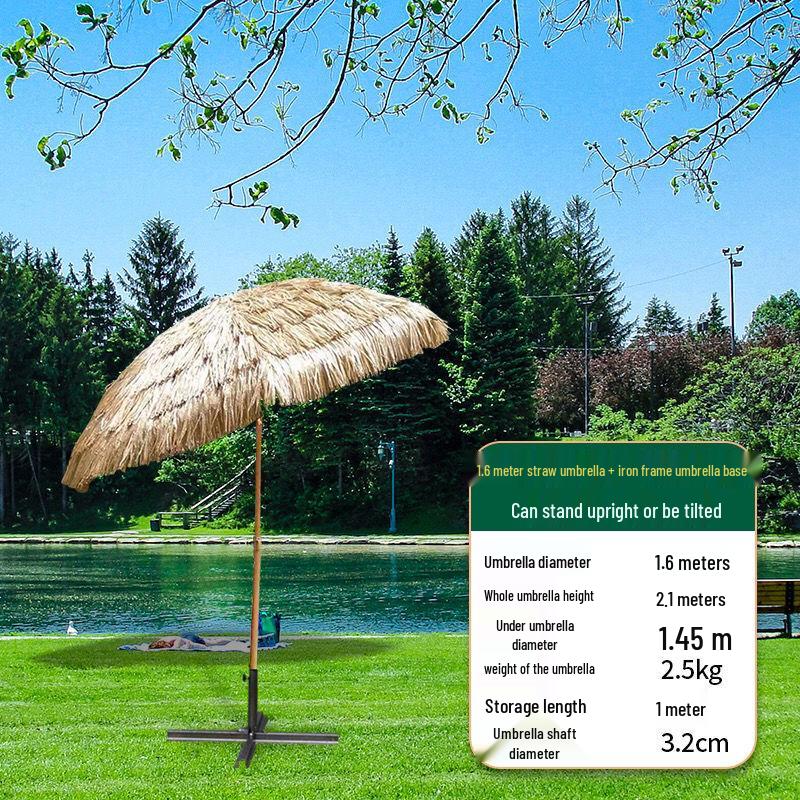 Outdoor Sunshade: Anti-Straw Hat Thatch Umbrella for Patio, Photography, and Garden
