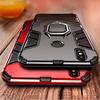 Zarbga chidamli zirh magnit halqali ushlagichli PC + TPU stendli g'ilof qopqog'i iPhone Samsung Huawei Xiaomi OPPO Vivo uchun