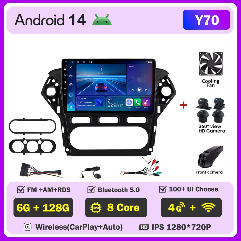 Для Ford Mondeo 4 mk4 2010-2014 автомобильный радиоплеер Car Carplay экран Autoradio Mirror Link автомобильные интеллектуальные системы сенсорный экран