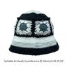 Sweet Girl Crochet Bucket Hat Cute Ladies Fisherman Cap with Flower Pattern Woman Teenagers Casual Summer Sunproof Hat