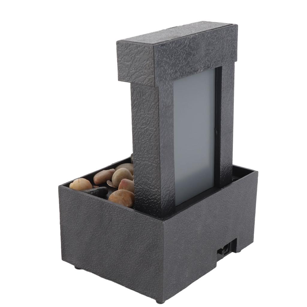 Зеркальный комнатный настольный фонтан с каменной светодиодной подсветкой, автоматическое отключение питания через 2 часа для дома, офиса, релаксации