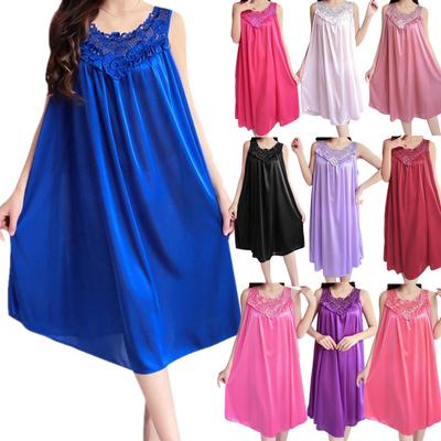Женская ночная рубашка, сексуальное женское белье, халат, шелковая ночная рубашка Babydoll, повседневная свободная одежда для сна