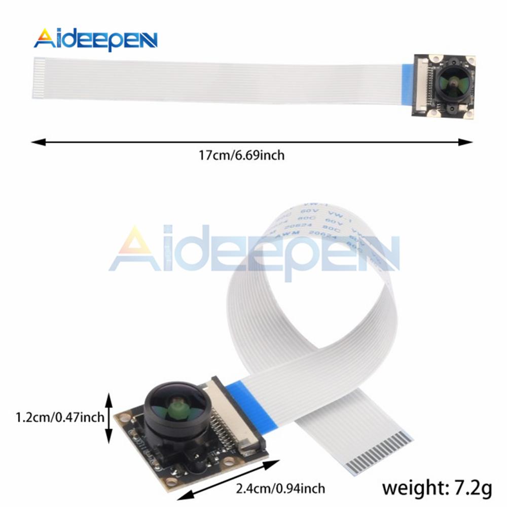 for Raspberry Pi 4 Camera Video Module 5 Megapixels 1080p Sensor OV5647 Webcam for Raspberry Pi 3/4 65 130 160 222 Degree 3.6MM