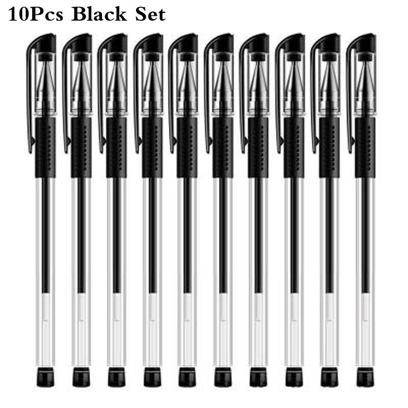10 шт./6 шт./компл., гелевая ручка с красными, синими и черными чернилами, 0,5 мм, нейтральные ручки для письма, простая ручка для студентов, школьных офисных принадлежностей, канцелярские принадлежности