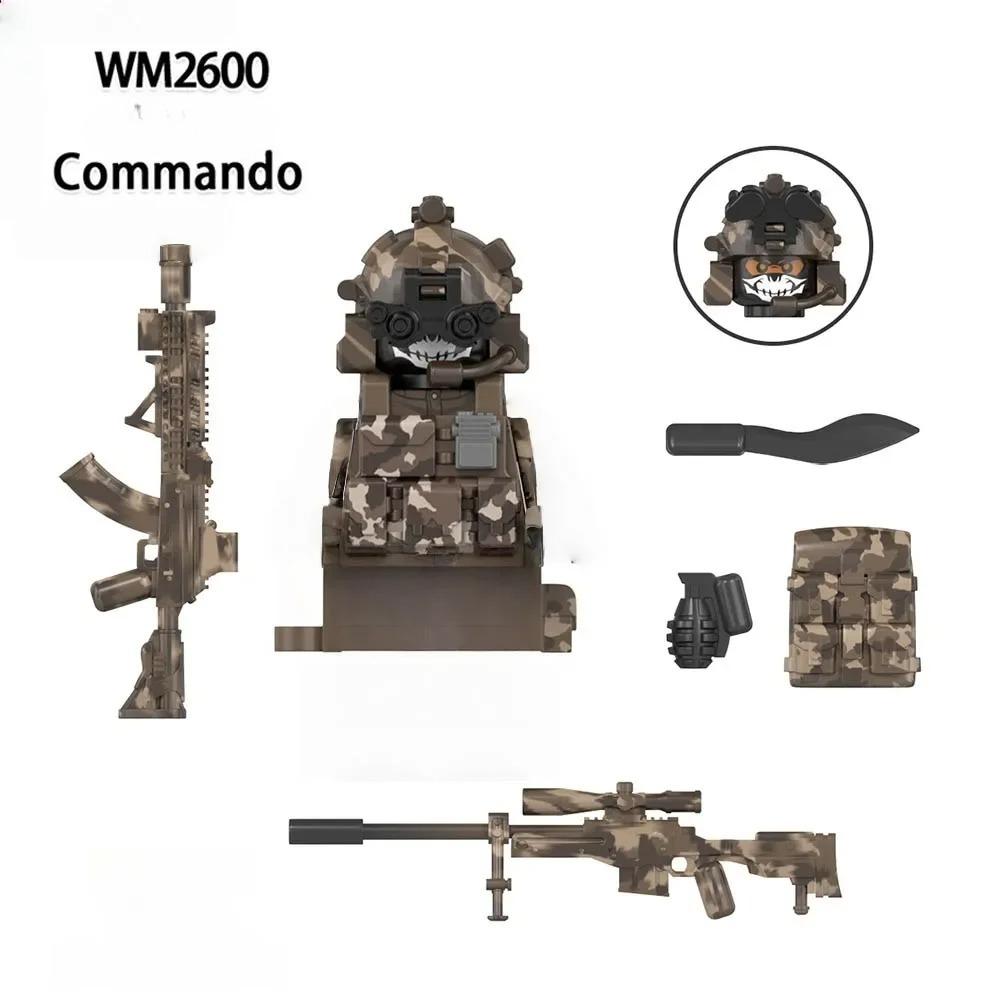 WM6147 WM6168 Military Series SWAT Special Forces Building Blocks Commando Soldier City Police Cap Mini Action Figure Toys