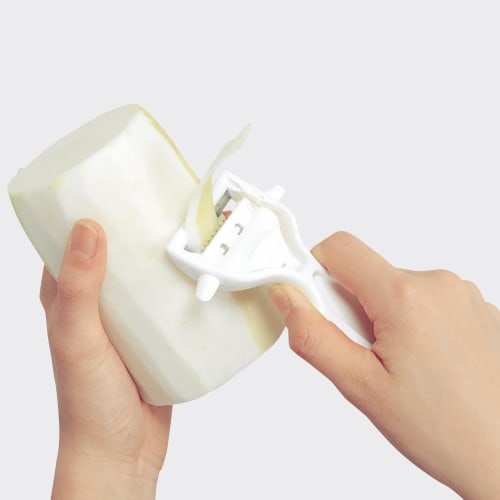 Kai Corporation KAI Peeler, соломорезка, овощечистка, соломорезка для картофеля с функцией удаления ростков, можно мыть в посудомоечной машине, KAI KITCHEN белого цвета, сделано в Японии