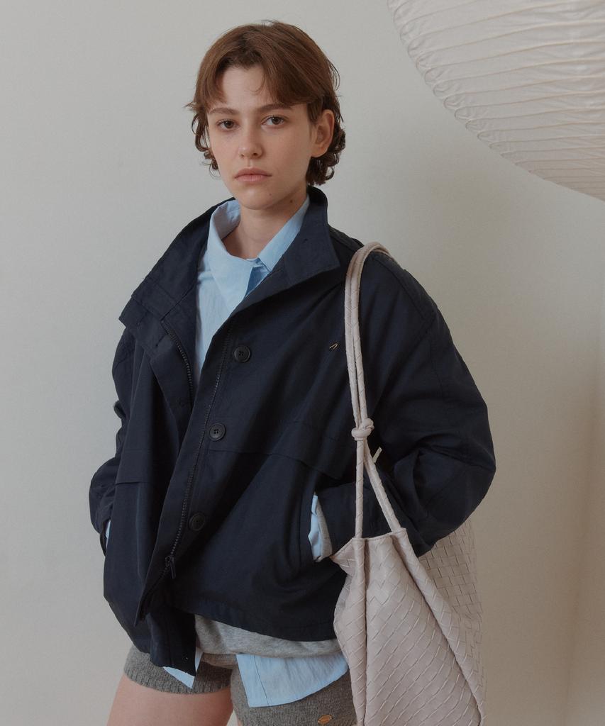 ANOETIC Anc Multi Pocket Harrington Jacket_Navy