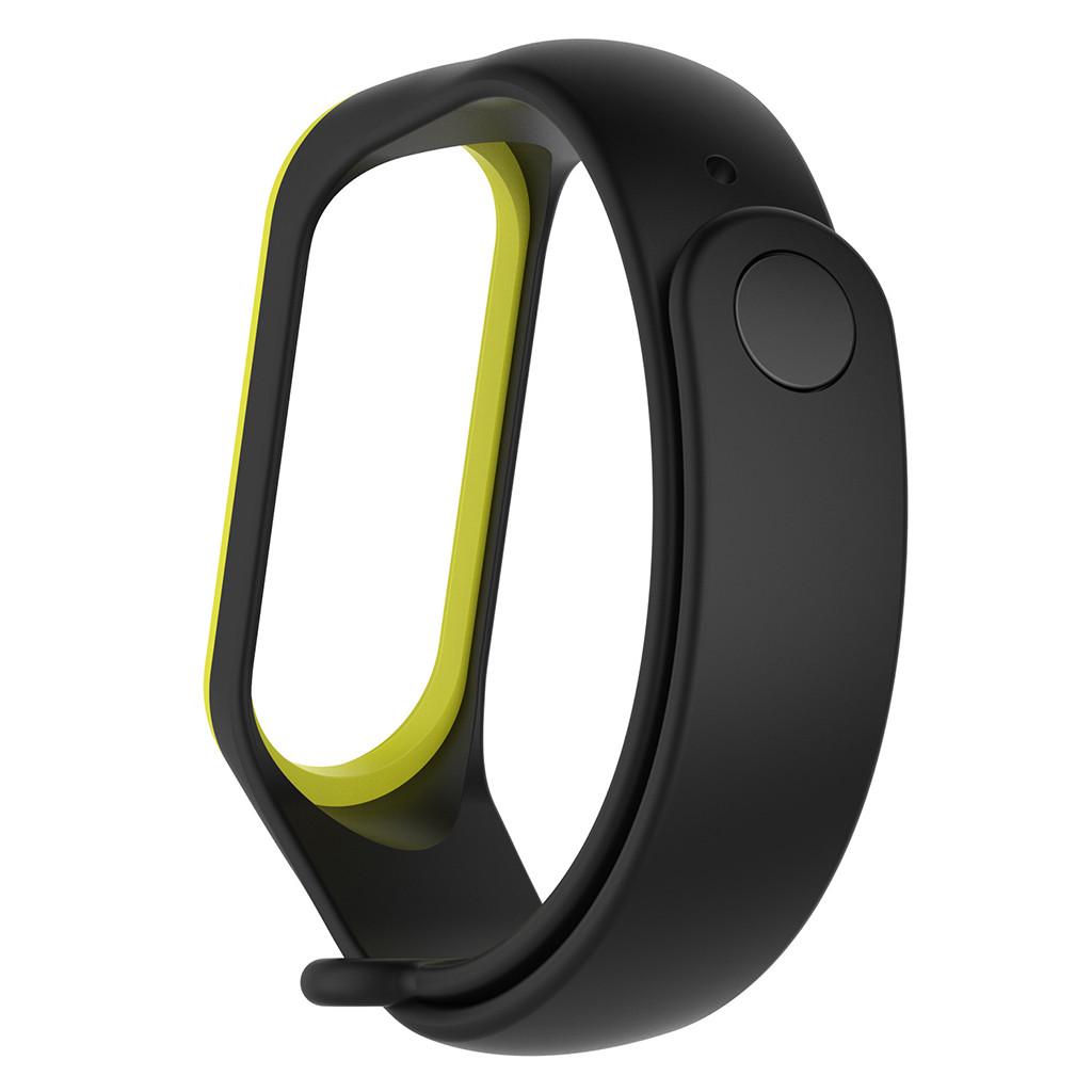 Спортивный мягкий силиконовый двухцветный браслет для Mi Band 4