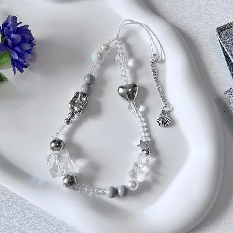 Y2K Сердце Цветок Бисерный Шарм Ремешок для телефона Шнурок Брелок Защита от потери Для Airpods Coase Ccd Подвеска