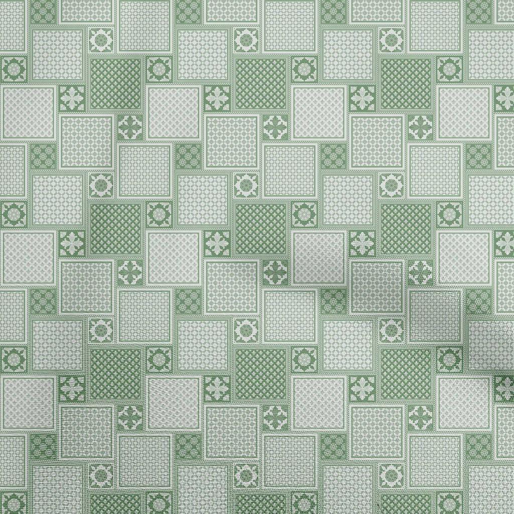 oneOone Хлопчатобумажная гибкая синяя ткань, азиатская блочная плитка, ремесленные проекты, декоративная ткань, напечатанная во дворе, 40 дюймов