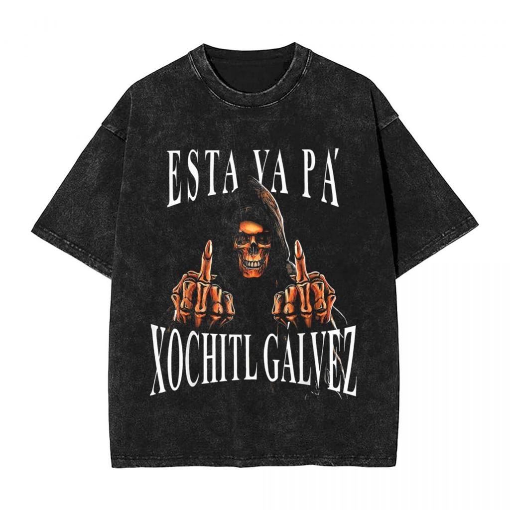 Calacas Chidas Gym Fitness Con Frases Sarcasticas Стираная футболка Мужская Женская Винтажные футболки Топы Повседневная Унисекс