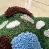 Зеленый мох 3D мягкий ворс коврик для пола в спальню