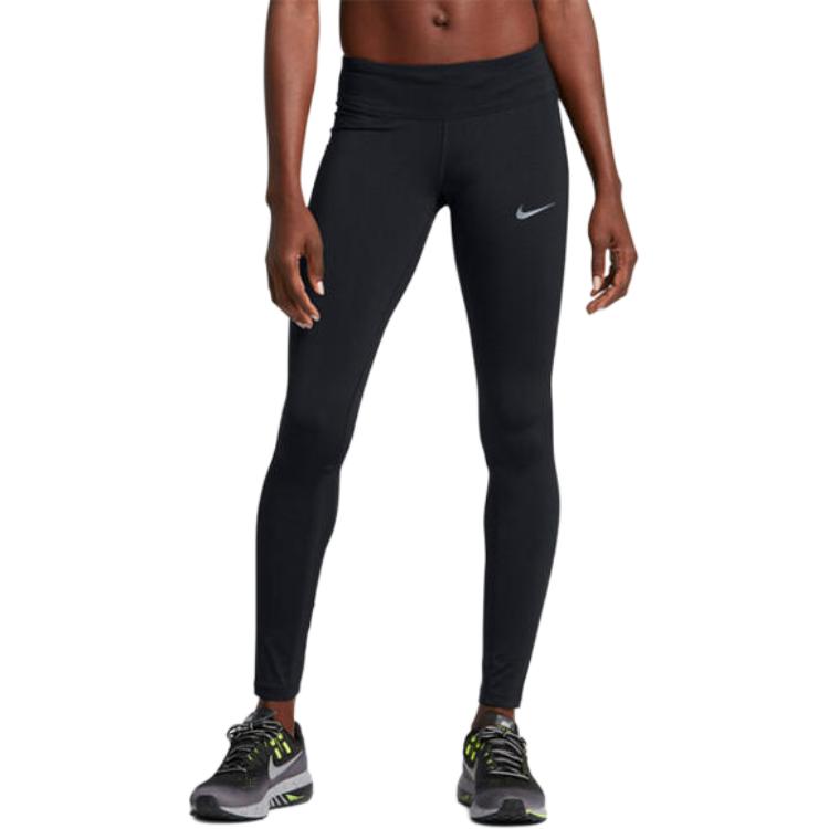 Nike Pwr Epic Run Tight Быстросохнущие Дышащие Минималистичные Беговые Брюки Женские низ 831648-010