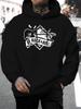 2026 Музыкальный Фестиваль Лето Новинки унисекс Повседневный Универсальный Стиль Модная Толстовка с Персонализированным Принтом Рок Электрогитара и Ноты Let