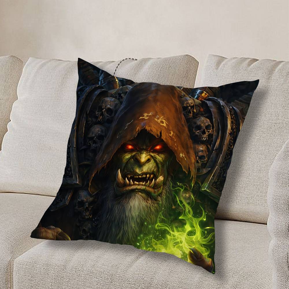 ИГРА W-World Of Warcraft-ES Наволочка Противопылевой клещ Наволочка Невидимая молния Шелковистый короткий плюш Чехол на подушку для дивана